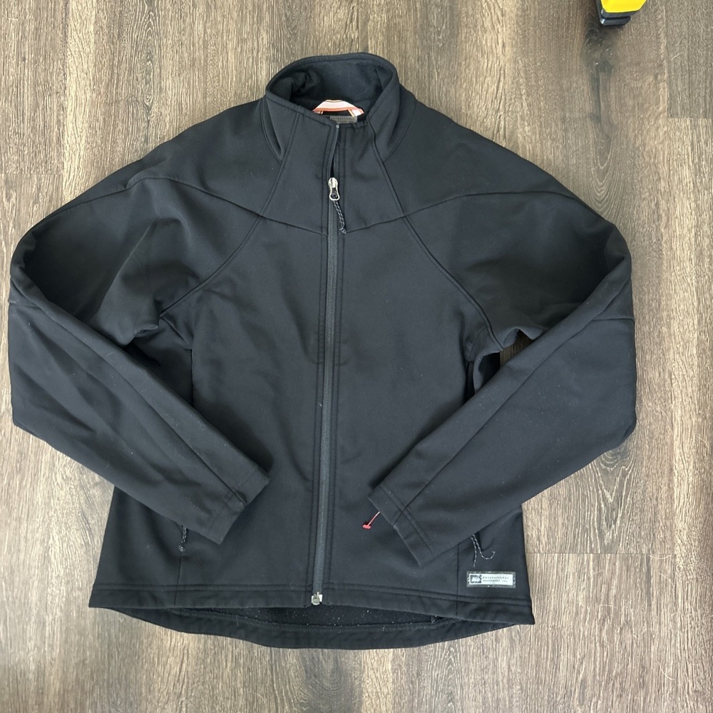 REI Womens Wind Pro Jacket S Black Full Zip Softshell EUC Travel Packable